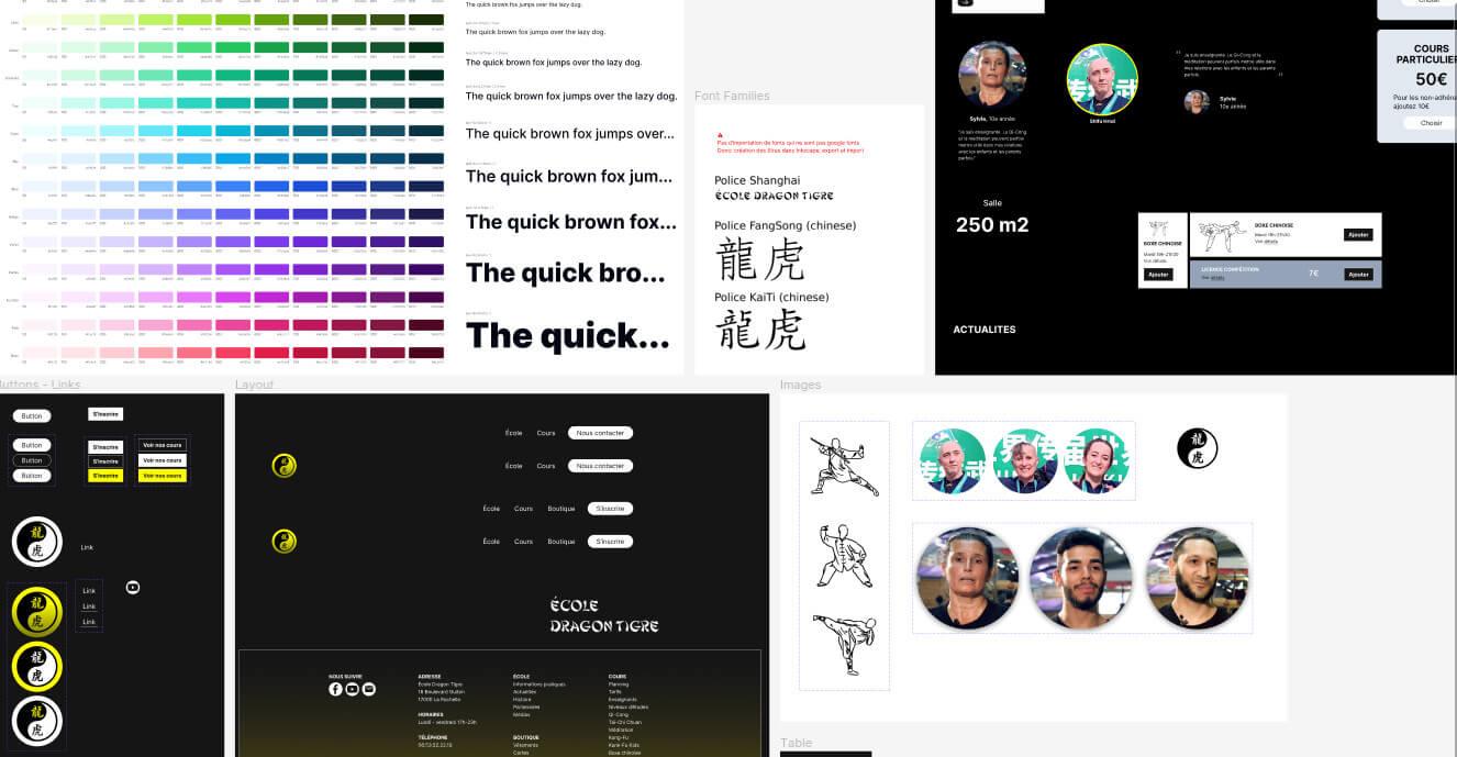 Screenshot of the design system in Figma