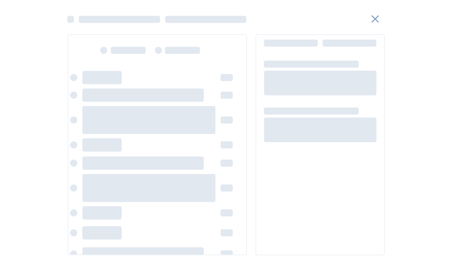 Loading states comparison: blank page vs. skeleton screen with disabled interactions during data fetch